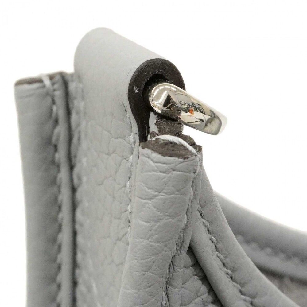 Hermes Evelyne 3PM Shoulder Bag, Taurillon Clemence Leather, Gris Pantin, K S... - Picture 6 of 9